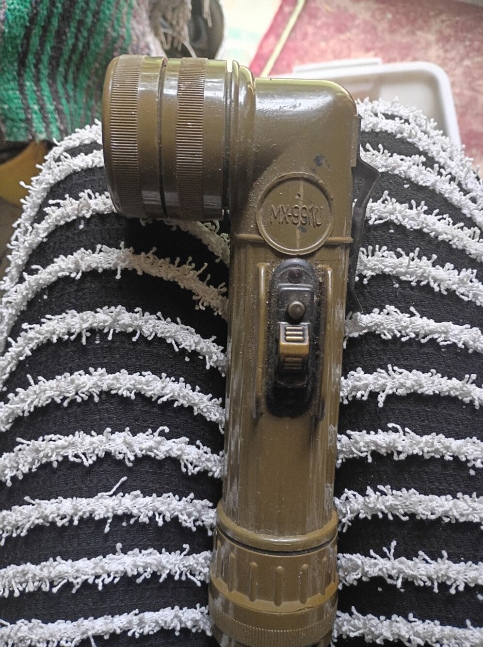 Olive Green Right-Angle Flashlight -